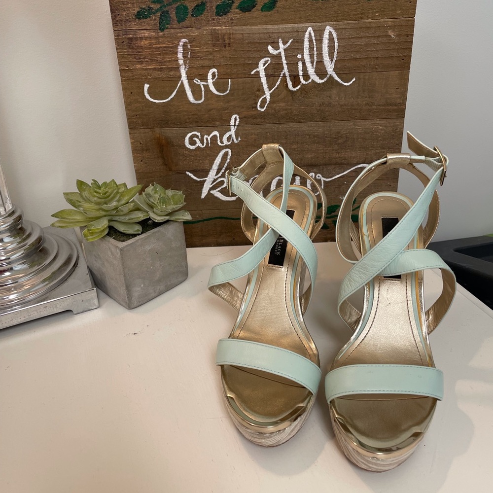Mint & Gold WHBM Wedges